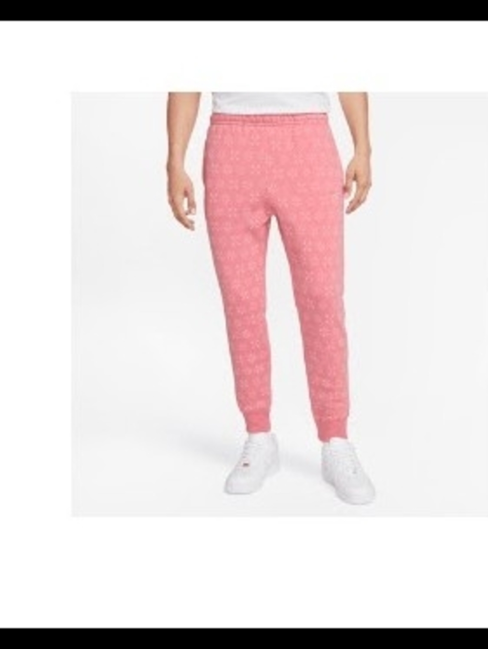 Nike Sportswear Club Coral Chalk Men's Monogram Joggers Size 3XL
